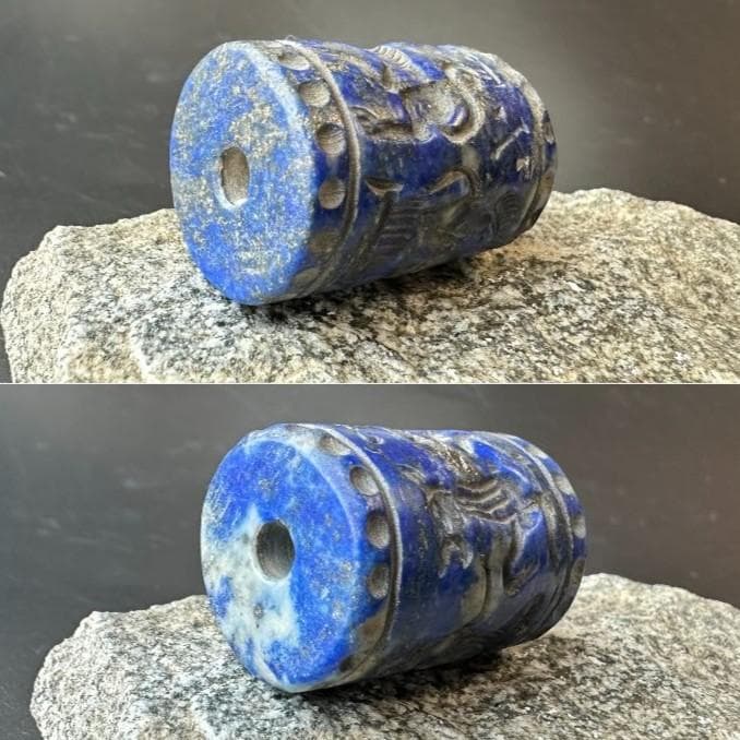 筒印章 古代メソポタミア文明 ラピスラズリ スタンプ パワーストーン 1495