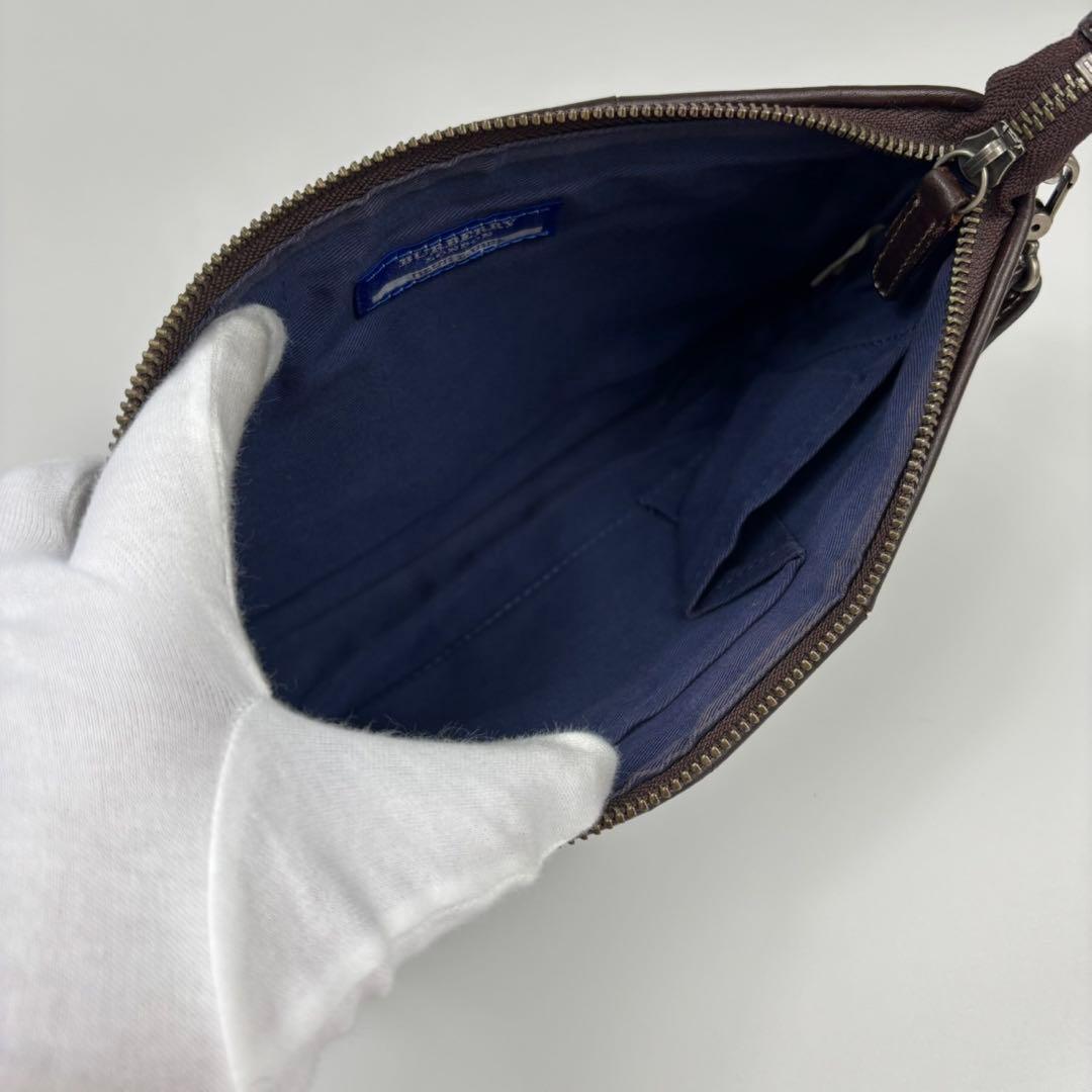 バーバリーブルーレーベル ショルダーバッグ ノバチェック キャンバス　y2k