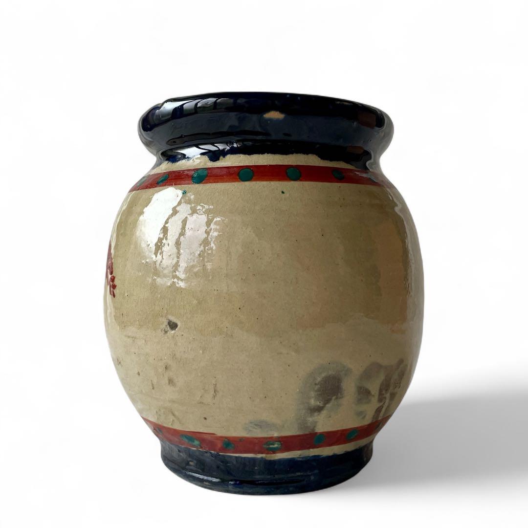 希少】小橋川仁王 赤絵 水指 共箱 茶道具 花瓶 ファッション 民藝 陶器