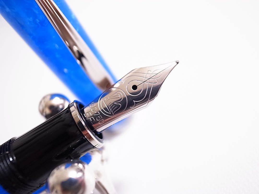 ペリカン万年筆　M805 ヴァイブラントブルー　ニブEF 【難あり】