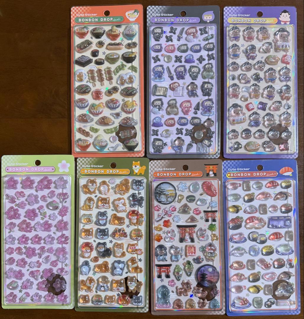 ボンボンドロップシール　和柄　7種類 正規品】ボンボンドロップシール 和柄 新作 7種類 ボンボンドロップ