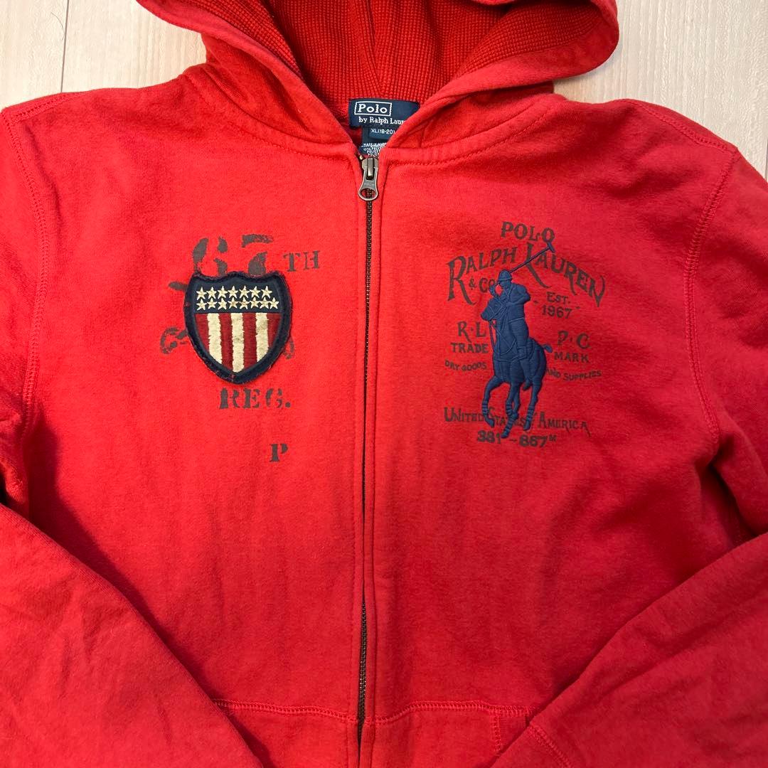Polo by Ralph Lauren レッド パーカー XL