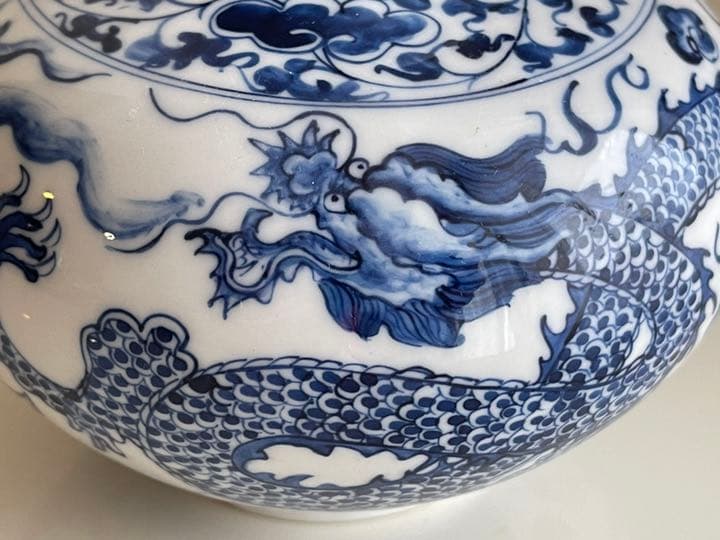 龍 壺 大清雍正年製 アンティーク 開運 ツボ 花瓶