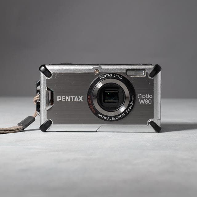 防水カメラ】PENTAX optio W80 グレー 動作確認済 スマホ転送