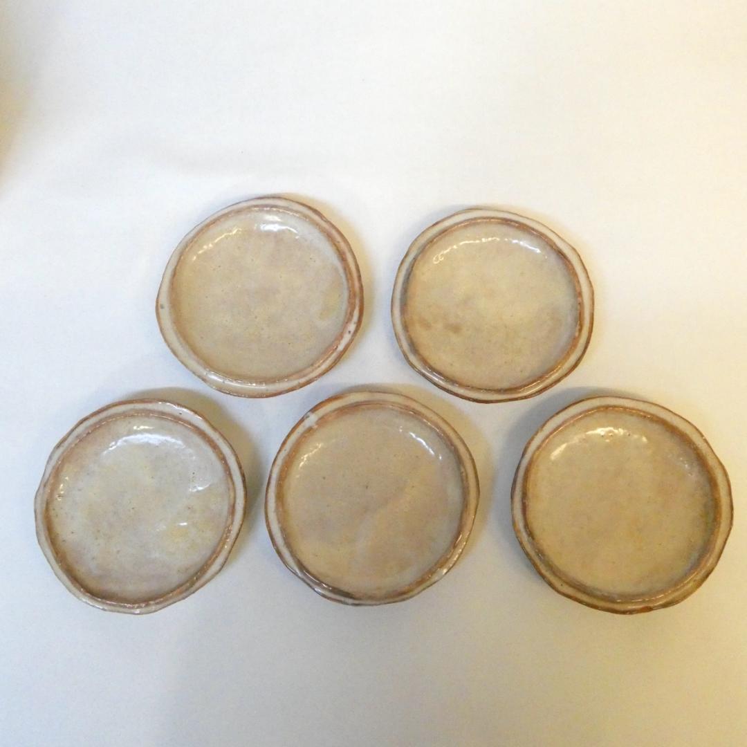 県無形文化財 大和保男 窯作 萩焼 銘々皿 五客揃 小皿 茶道具 共箱