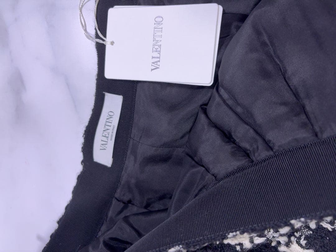 最終値下　VALENTINO ツイードチェック柄　膝丈　スカート