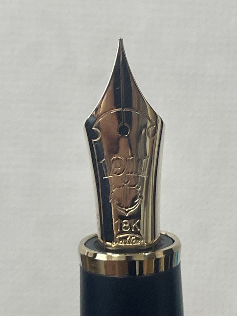 試筆のみ 梨地 18k F 旧ニブ 大型 JIS刻印あり セーラー 万年筆