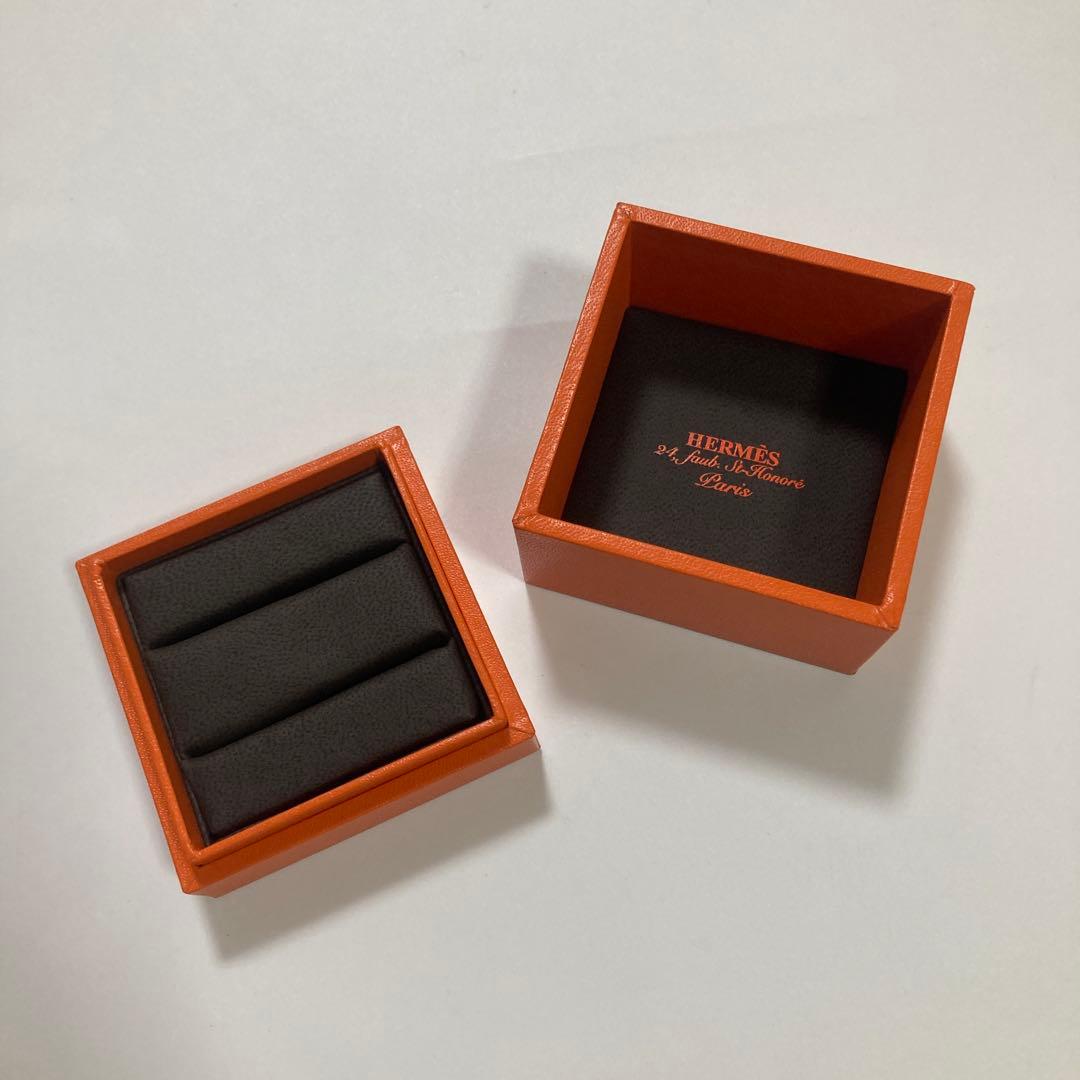 美品 エルメス ペアリングケース 指輪入れ 空箱 ジュエリーボックス