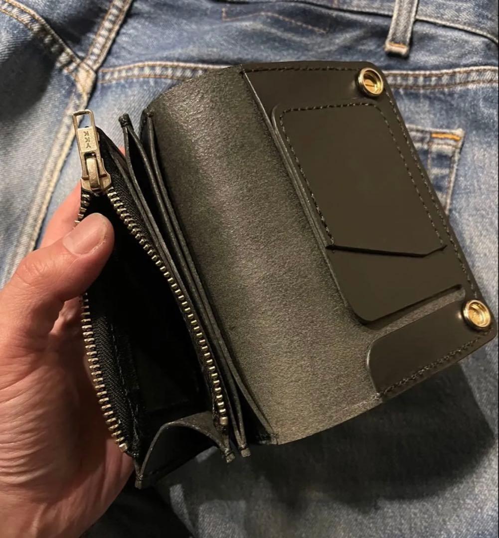 ミドルトラッカーウォレット　ブルガロ　シルバー925アポロコンチョ