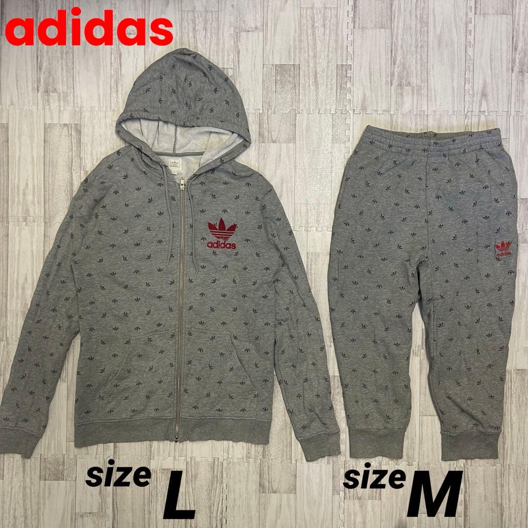 アディダス スウェット パーカー 7分丈パンツ 上下 セットアップ きゃりー着用
