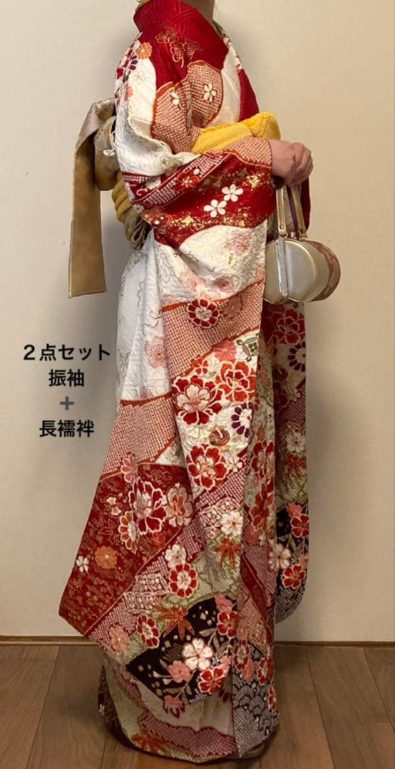 ☆豪華絢爛手描き大振袖‼️三越扱い 袋帯他 6点セット ⭐️豪華絢爛