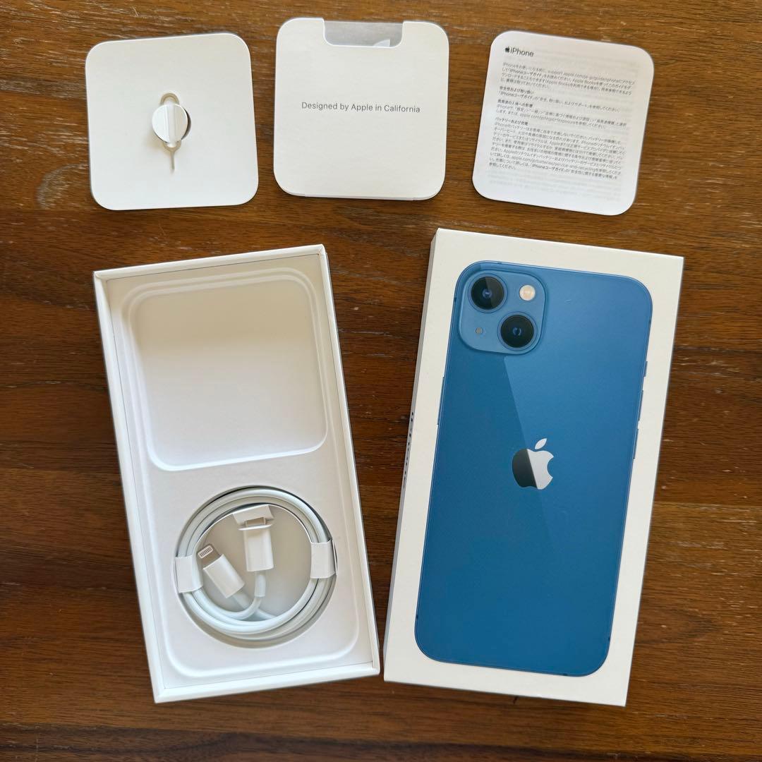iPhone13 128GB ブルー 画面割れなし 付属品完備