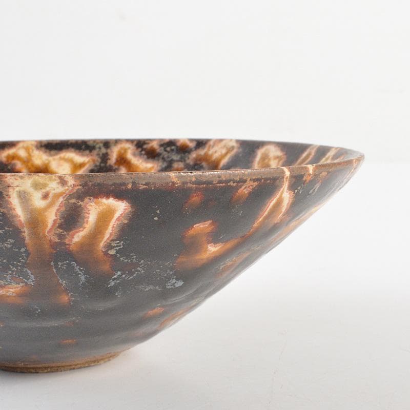 中国　元～明代　玳玻天目茶碗　V　R6276