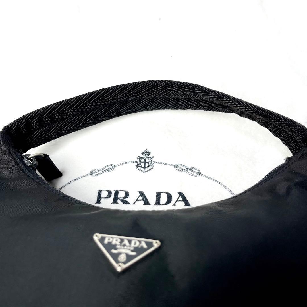 極美品✨プラダ アクセサリーポーチ ハンドバッグ 三角ロゴ テスートナイロン