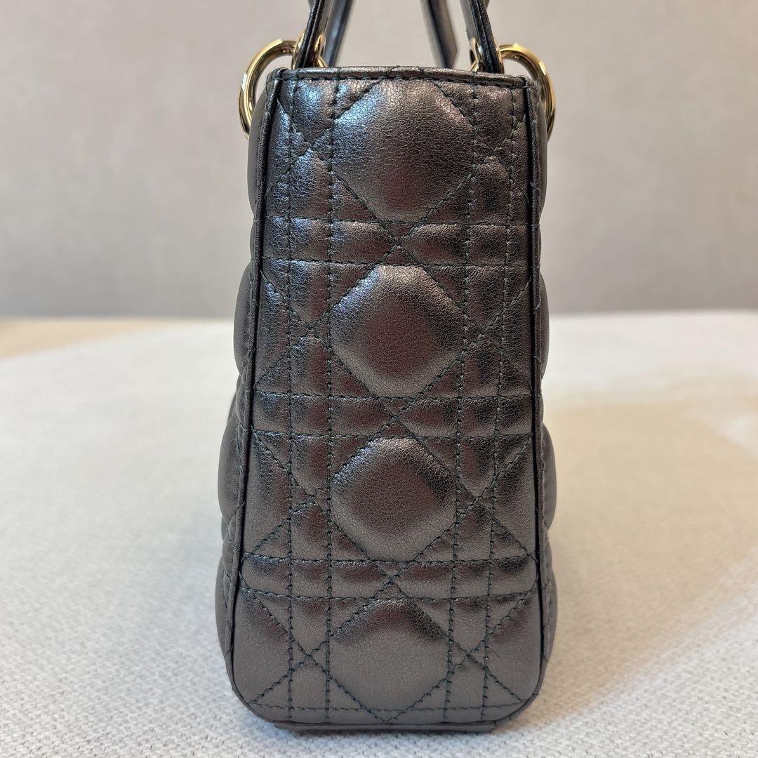 DIOR レディディオールスモール Lady Dior グレー バッグ