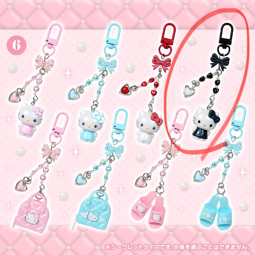 【新品】キティ 2026 ミニチュア　キルトシリーズ　6点　サンリオ　ブラック