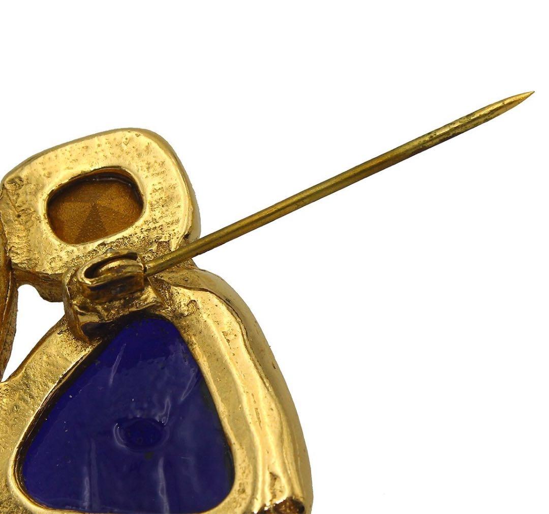 C2776 美品!! シャネル グリポアカラーストーン ブローチ - メルカリ