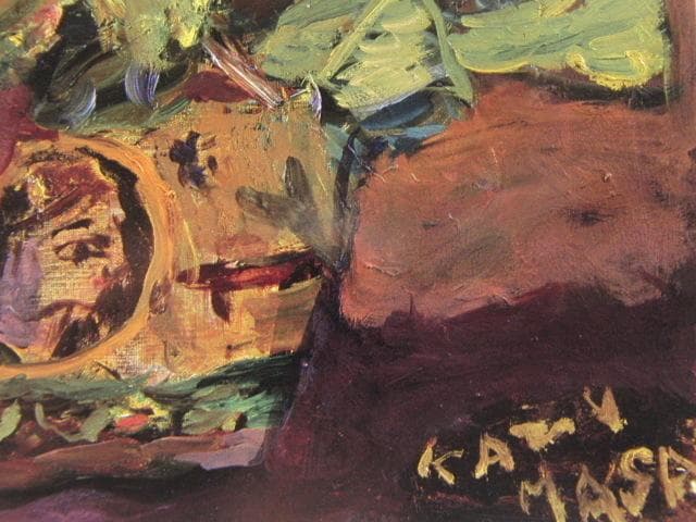 中川一政、「薔薇」、希少な額装用画集より、新品高級額装付