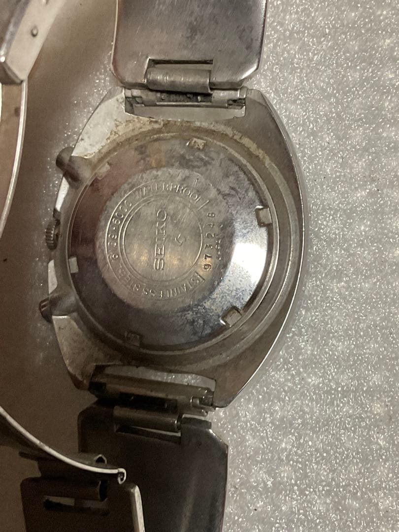 SEIKO／SPORTS WARTH70【文字盤の剥がれあり　不動品】。