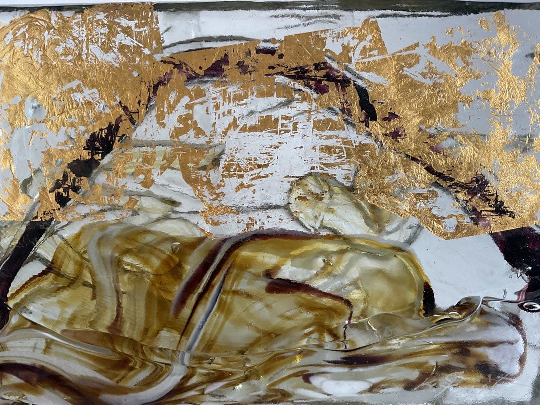 ルーク様専用 藤田喬平 ガラス・レリーフ「富士山」(サイン)/オブジェ