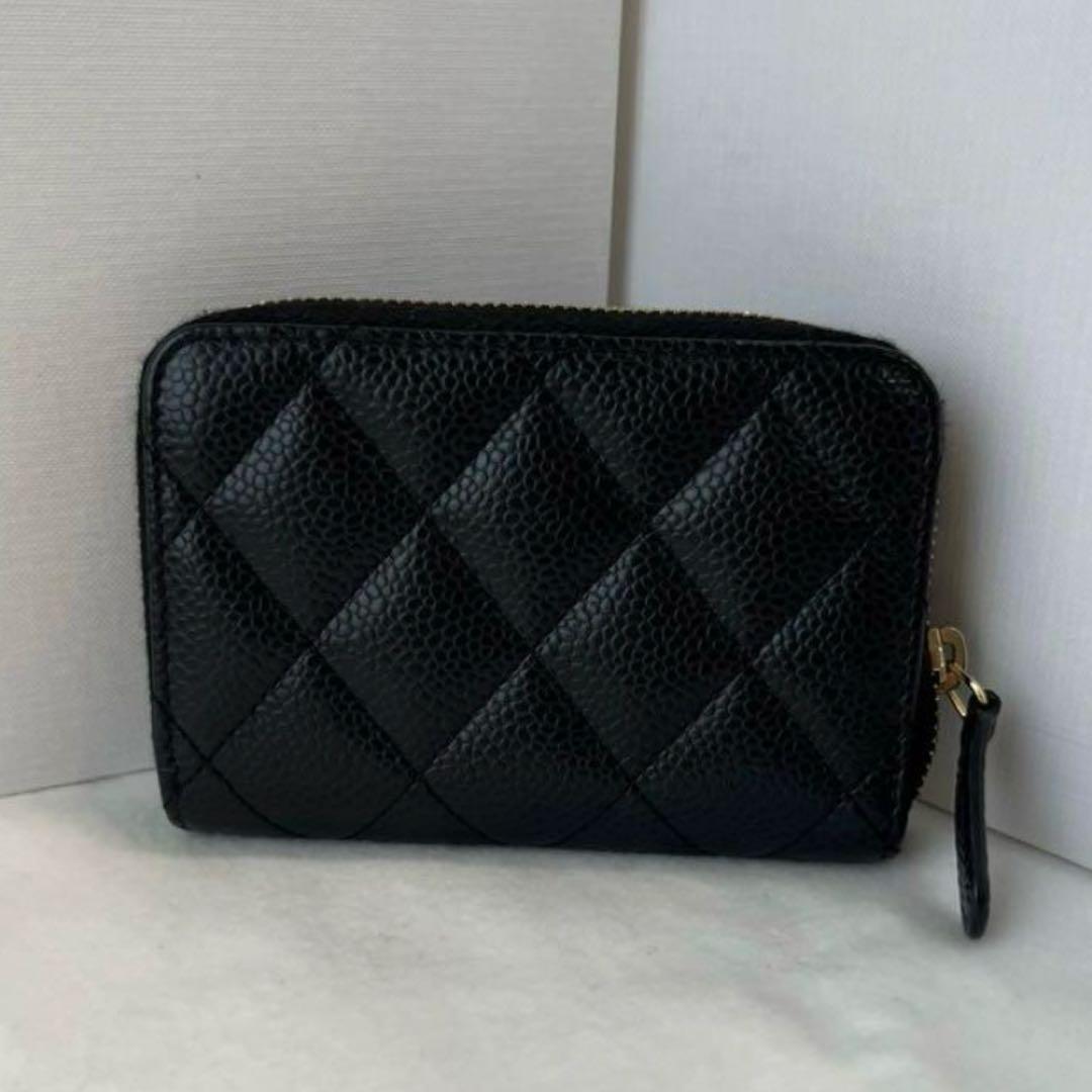 最終お値下げ！CHANELジップケースキャビアスキンゴールド金具ココマーク