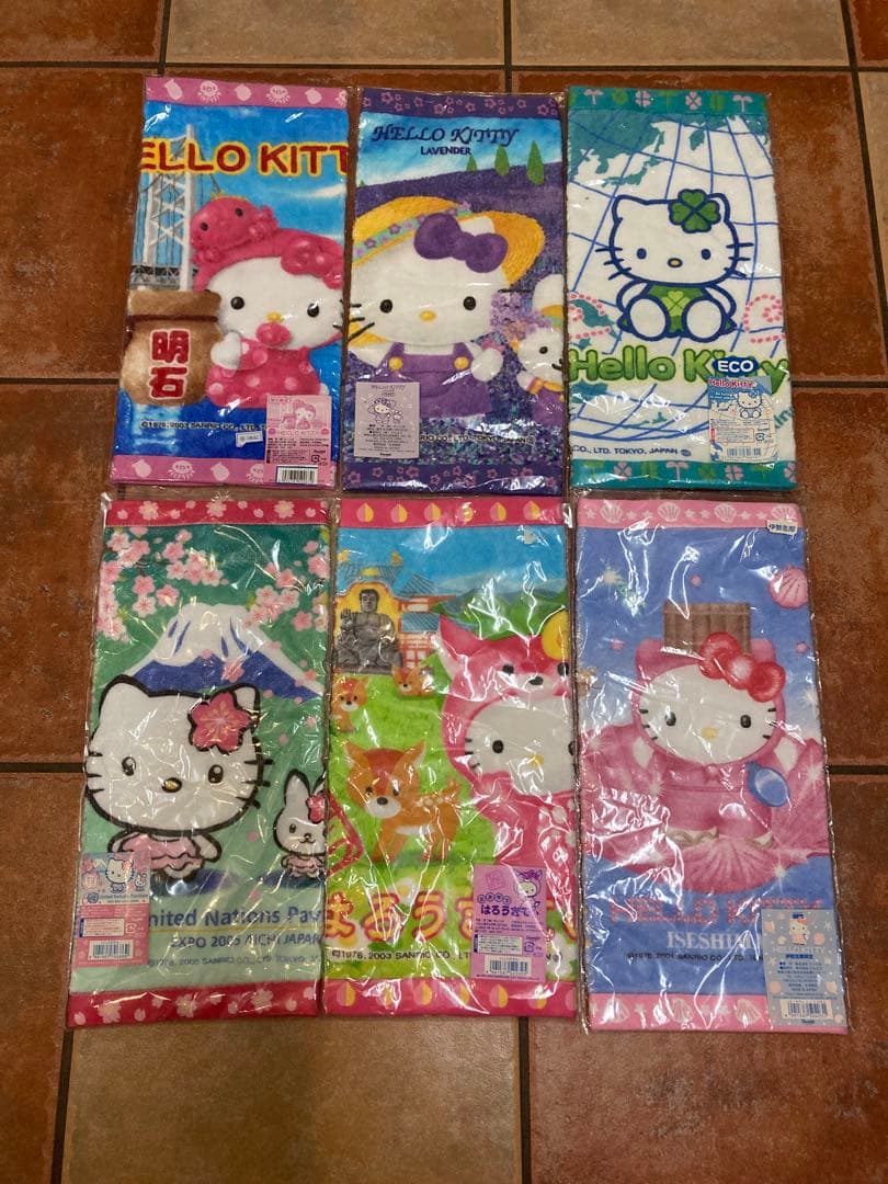 ハローキティハンドタオル愛知万博限定 地域限定品他10枚セット
