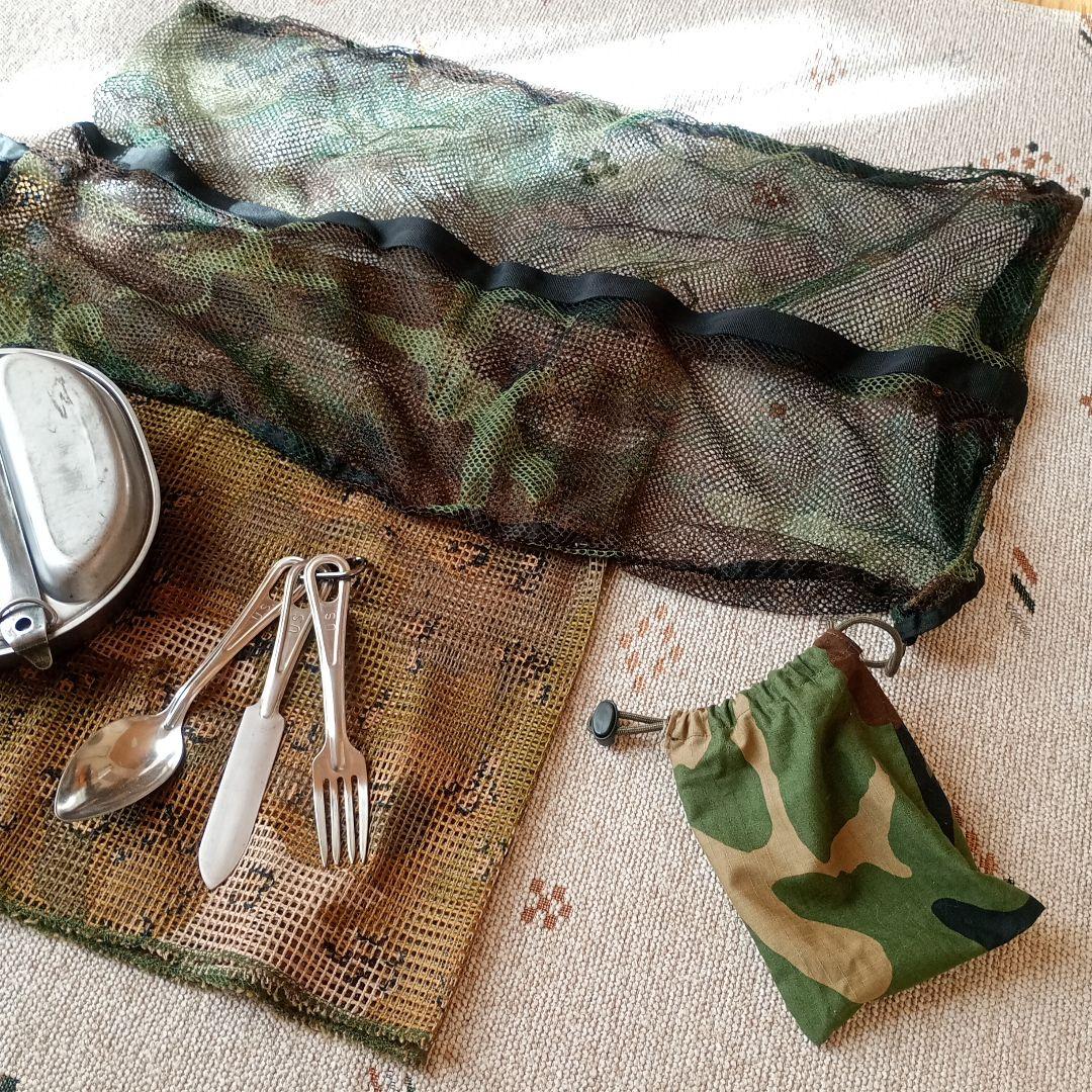 米軍放出品】メスキットパン＆カトラリー（フォーク、ナイフ、スプーン