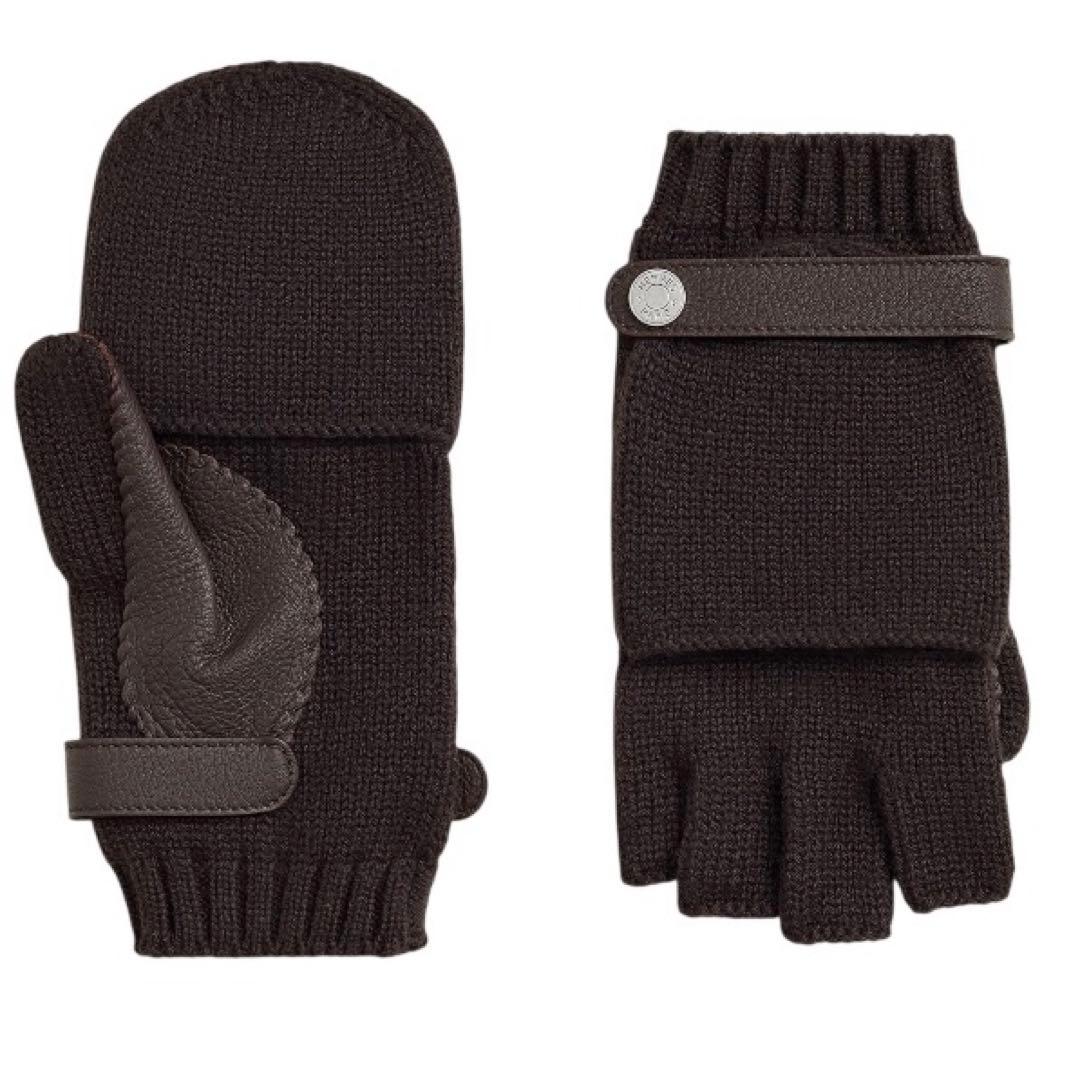 美品　HERMES エルメス　リオネル　カシミヤニットグローブ　サイズS HERMES（エルメス） （新品・未使用品）エルメス ヘヴン シェーヌ