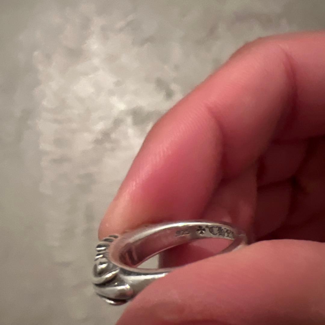 美品　クロムハーツ　ベビーフローラルクロスリング　5-6号　ピンキーリング