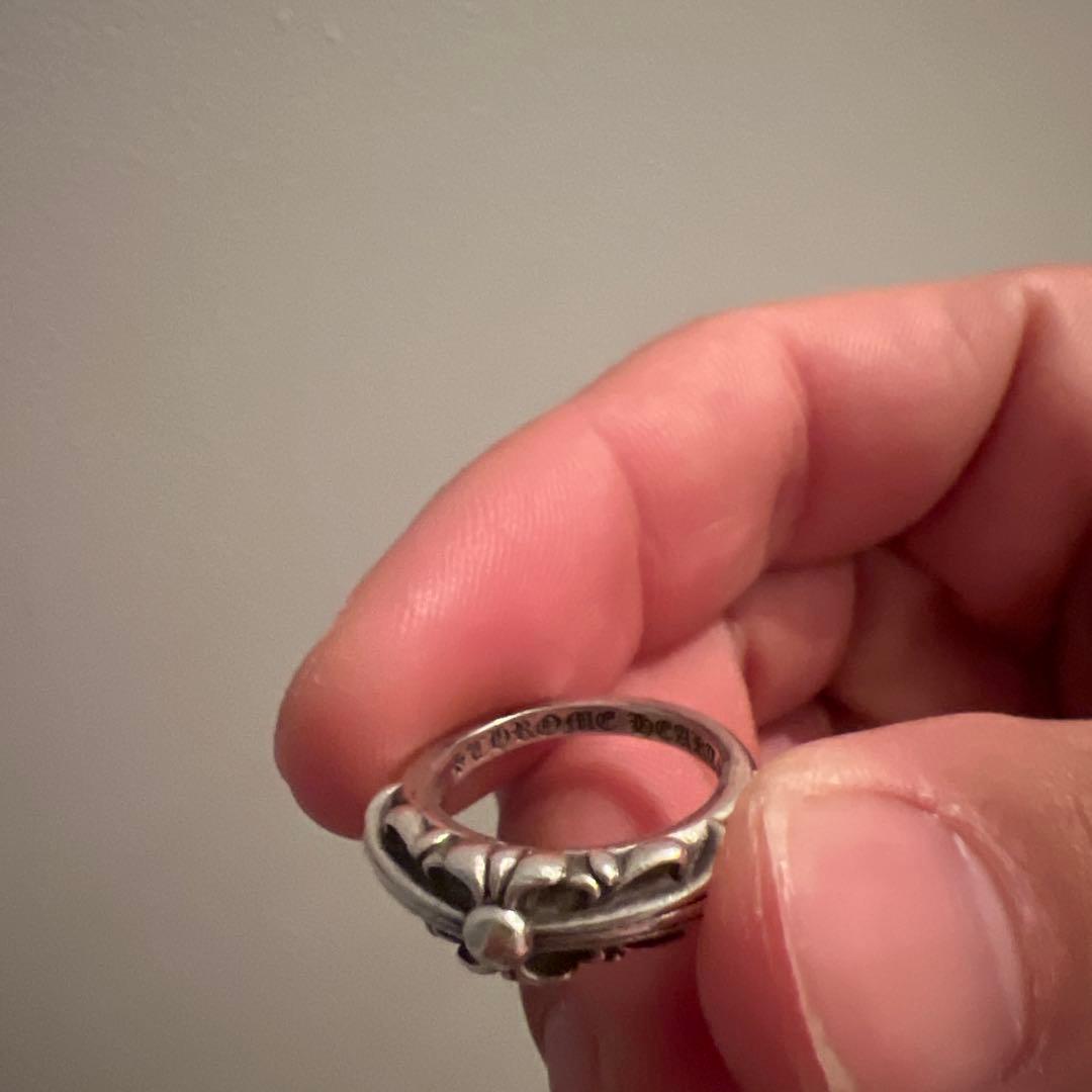 美品　クロムハーツ　ベビーフローラルクロスリング　5-6号　ピンキーリング