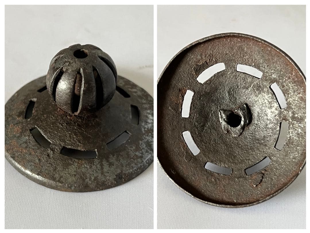 古美術/青磁三足香炉/鉄ほや付 MT2-00