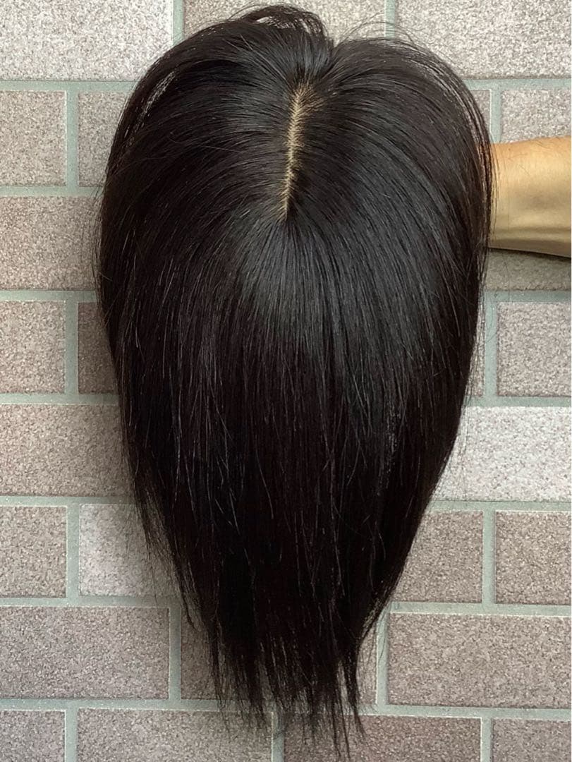 人毛 部分 医療用 ウィッグ ヘアピース ショート ストレート 3D前髪 かつら