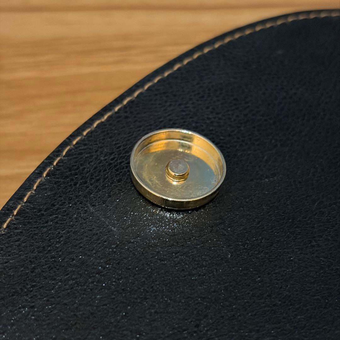 美品 BALLY ハンドバッグ クロコ 型押し Bロゴ レザー ブラック 伊製