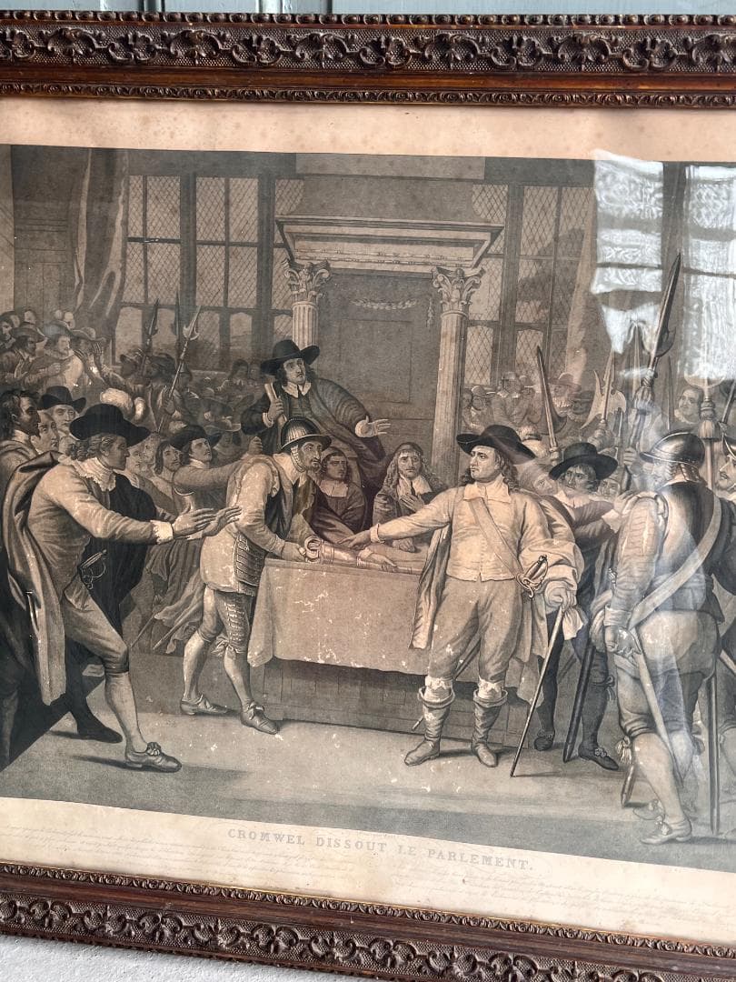 フランスアンティーク　絵画 額装品