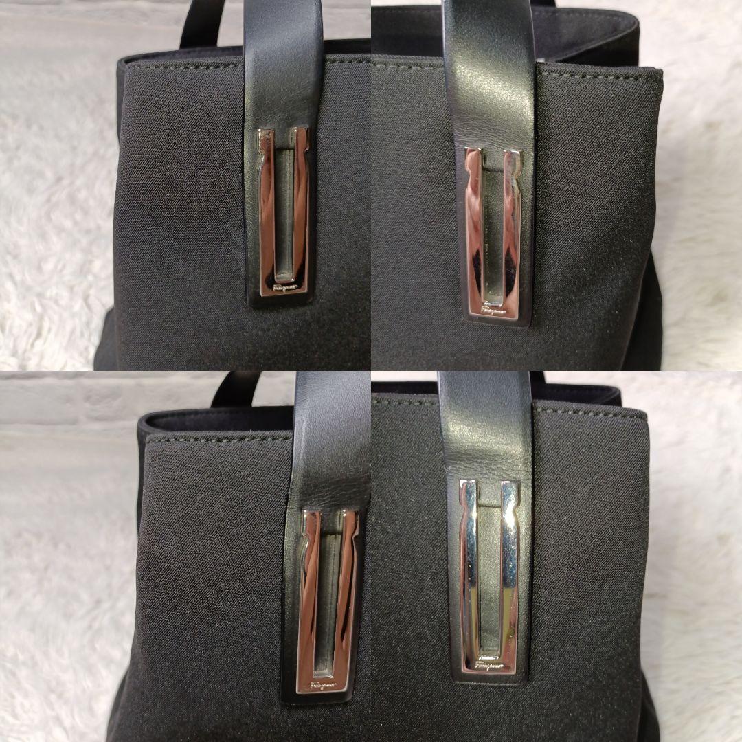 美品■Salvatore Ferragamo ハンドバッグ ブラック 人気モデル