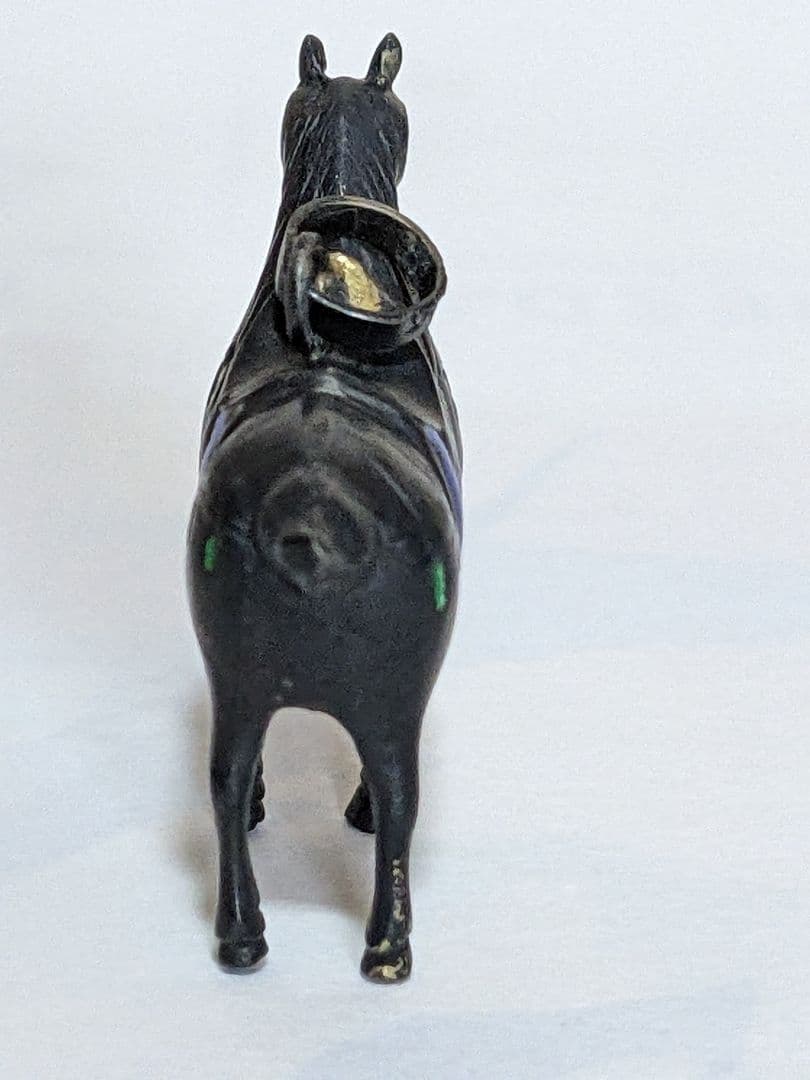 ♦刻印975 極小銀細工 馬 ペンダント 西洋 中国七宝焼？象嵌 珍物 骨董品