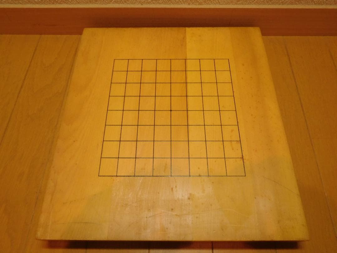 囲碁盤　本榧盤　1寸盤　表13路　裏9路