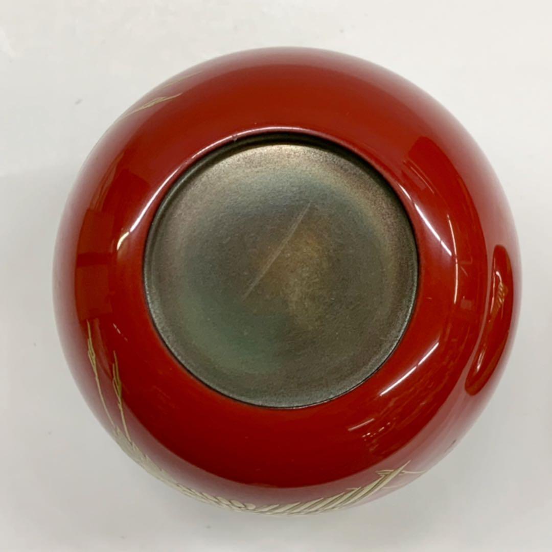 大棗 朱鶴蒔絵】高蒔絵 内銀 市川準斎 - メルカリ