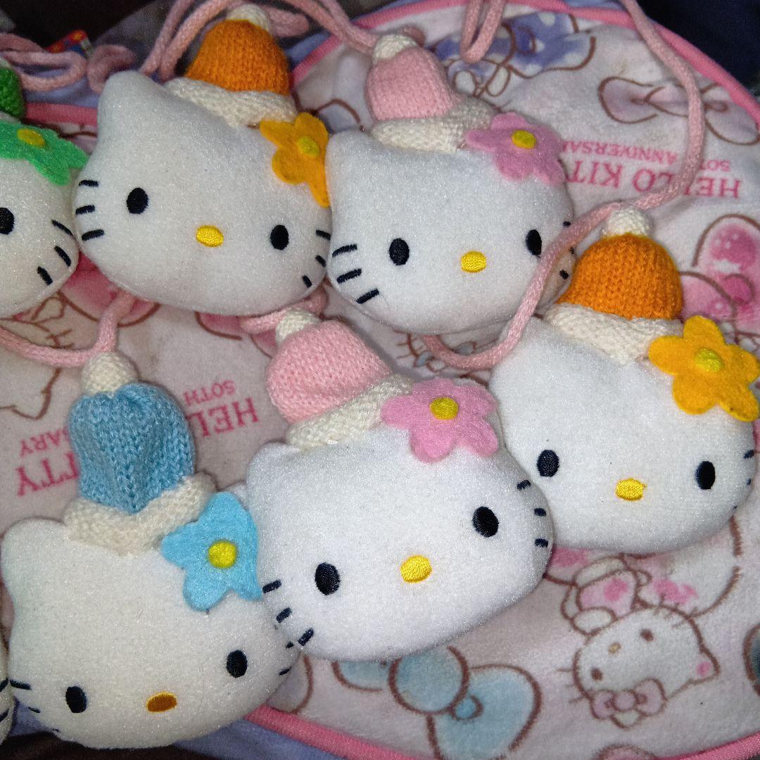 ハローキティサンタ ぬいぐるみオーナメント10個2001年耳に花激レア