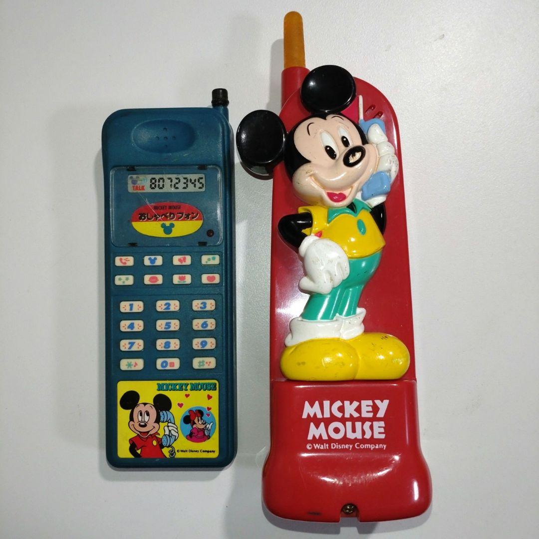 ミッキーマウス もしもしコールホン おしゃべりフォン レトロ 電話