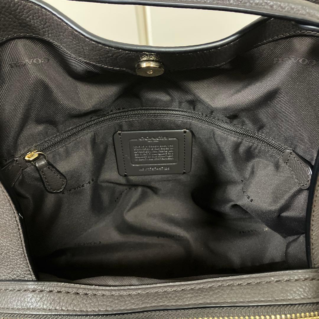 COACH エディ31 ペブルドレザー ショルダーバッグ