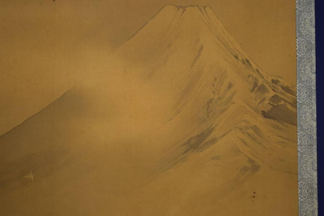 模写/横山大観/富士山之図/富士山水図/横物/大幅/布袋屋掛軸HI-