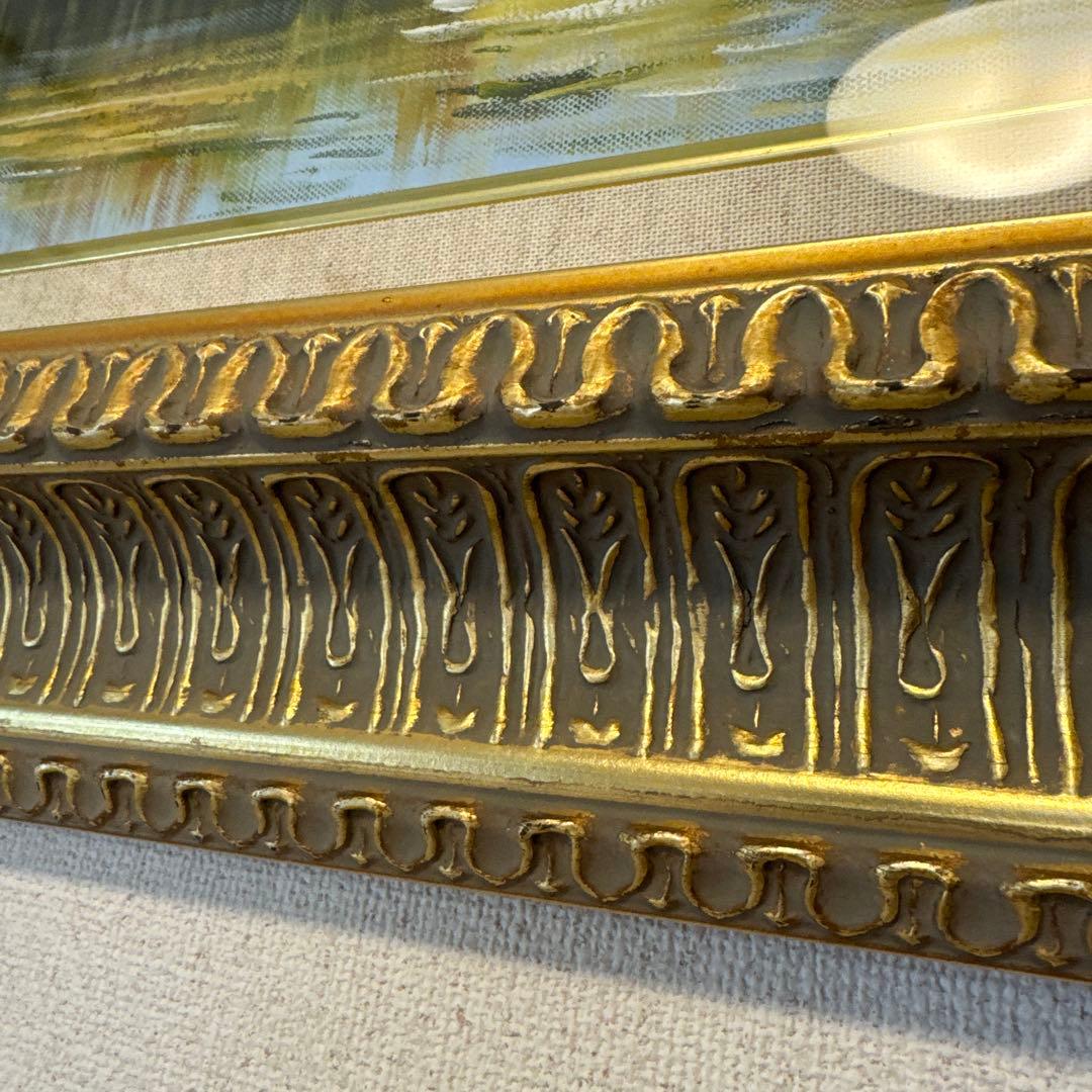 町の風景 油彩画 大きめの作品