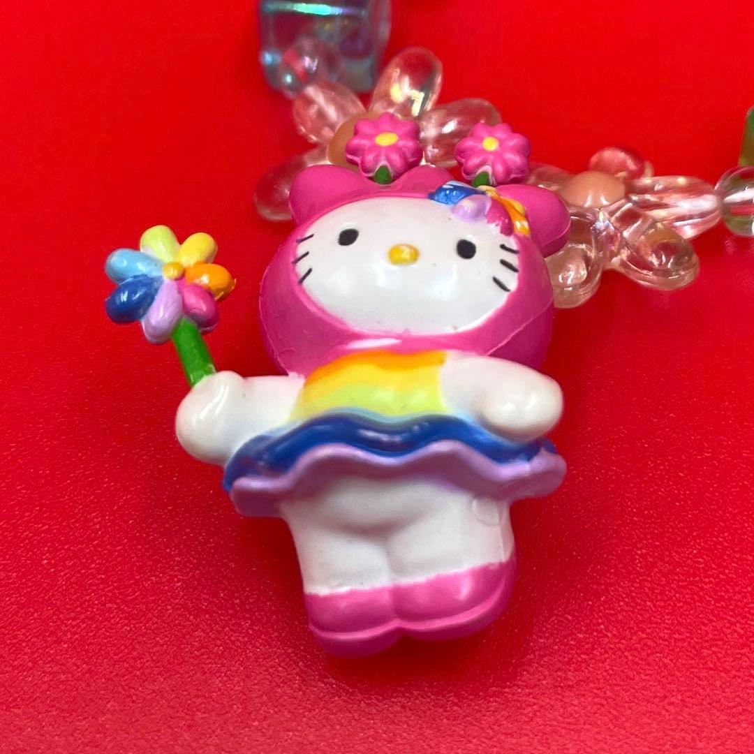 希少‼️激レア‼️レインボー　ハローキティ　フェアリー　ストラップ　虹　妖精　レア
