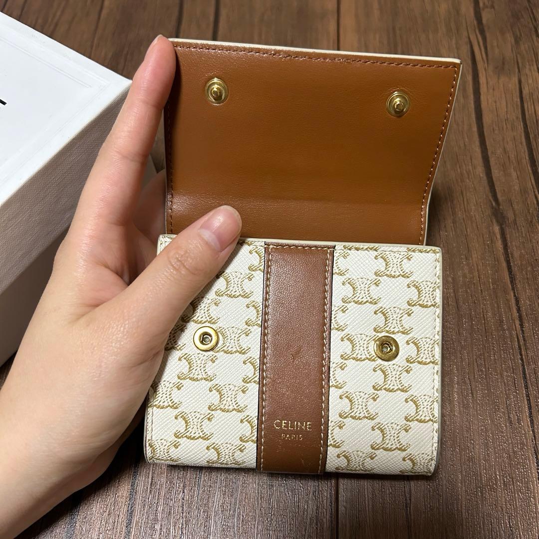 希少 CELINE セリーヌ スモール トリフォールドウォレット 三つ折り財布