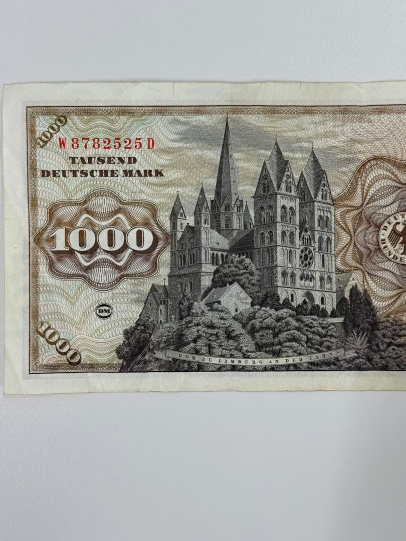 1977年 ドイツ 1000 マーク 旧紙幣