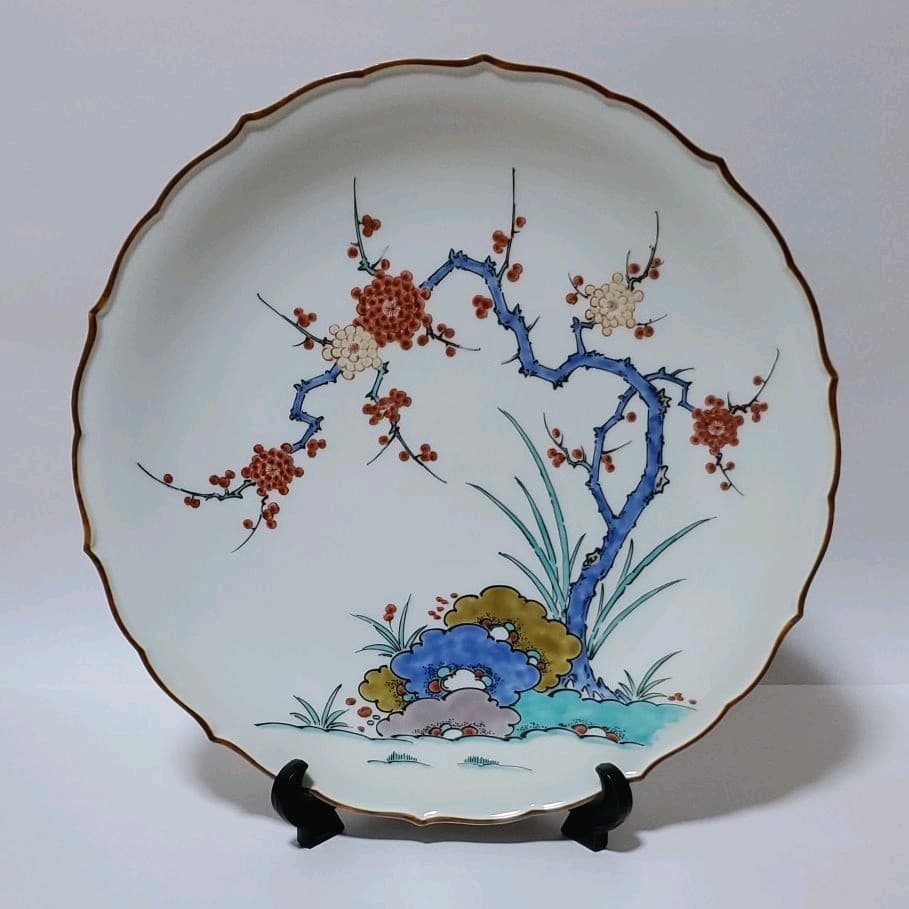 濁手酒井田柿右衛門様式人物文皿 有田焼 十三代柿