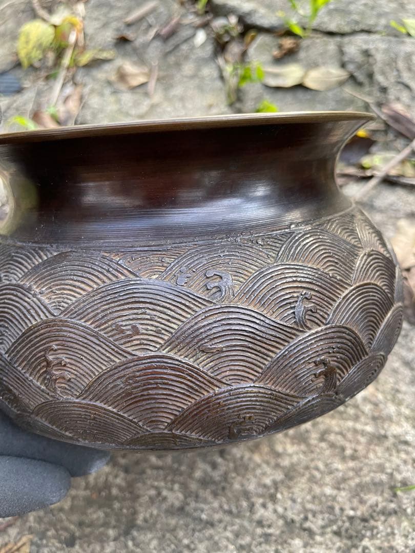 【火鉢、花瓶/大明宣徳年製】工芸品　骨董品　中国