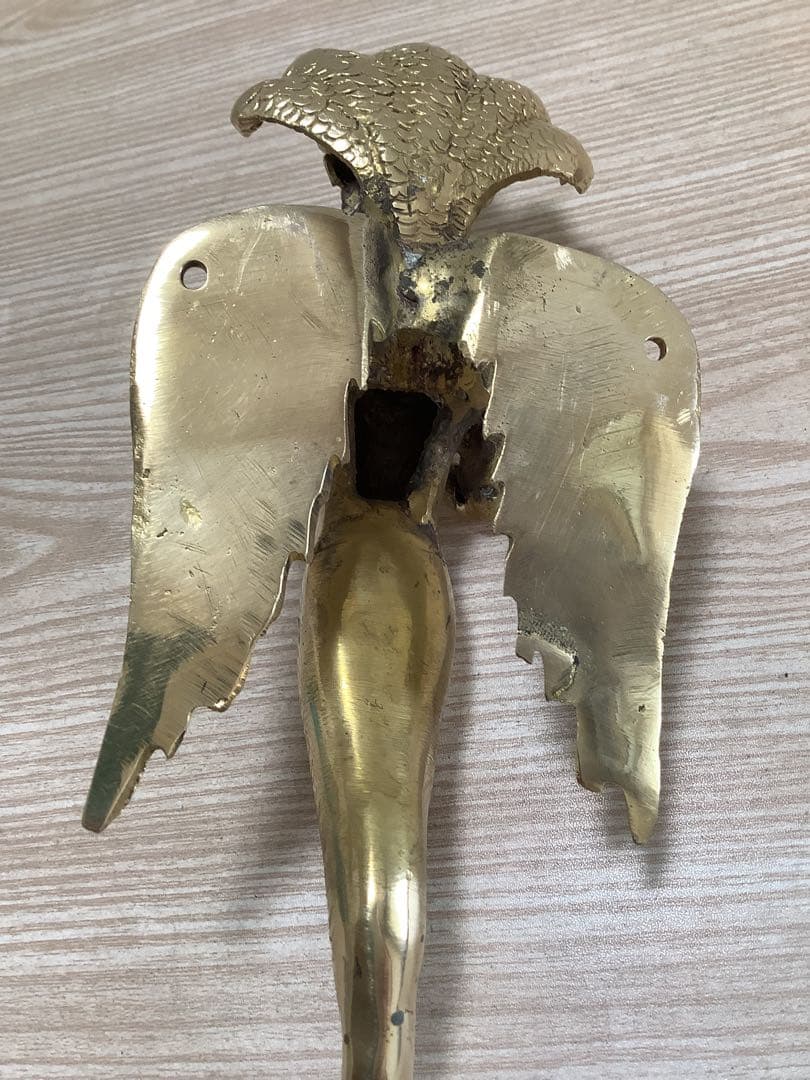 《 ヒンドゥー教　新品 》 ドアハンドル　ナーガ　女神　真鍮　25cm B