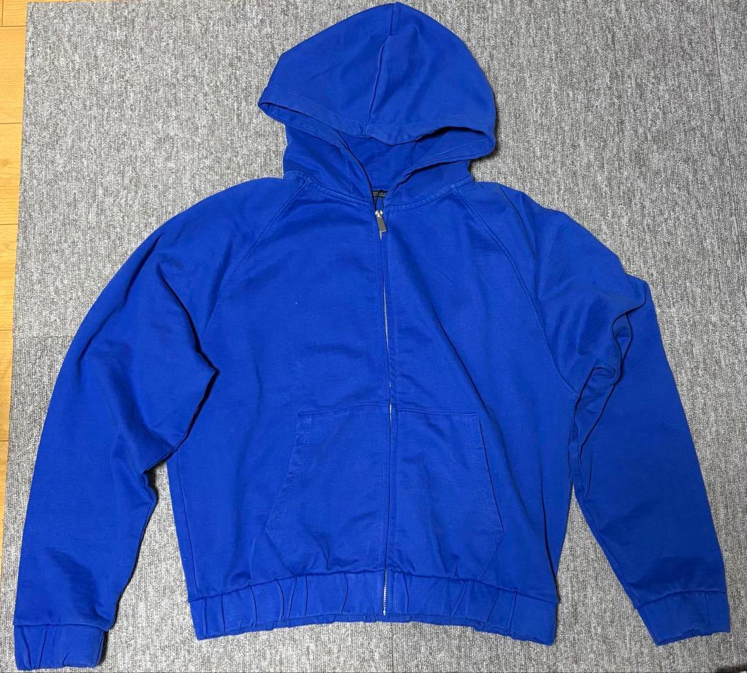 【完売品】ZARA ボクシーフィット ジップパーカー S ブルー